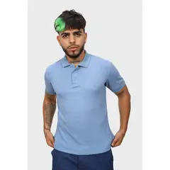 J JERAOUS - Polo Camisero JERAOUS Manga Corta Celeste