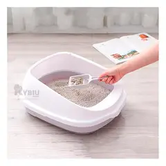 GENERICO - Arenero Comodo y Elegante para Gatos Gris Y+Regalo Stickers