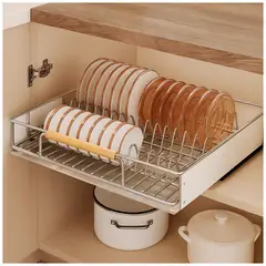 KELLER - Organizador Extraíble de Platos para Gabinete con Gran Capacidad