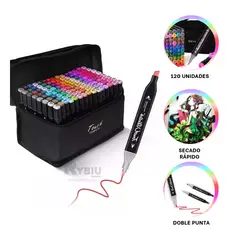 RYBIU IMPORT - Kit de Marcadores de Colores 120 Unidades Y+Gift MiniAgenda