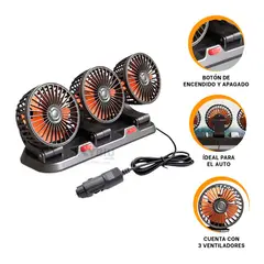 RYBIU IMPORT - Ventilador con Potente Giro de Aire Negro Y+Regalo Stickers