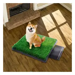 RYBIU IMPORT - Baño Cesped Artificial para Perro Talla L Negro