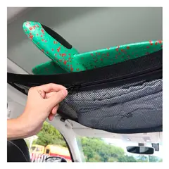 GENERICO - Red para Car para Guardar en Negro Y+Banderitas Adhesivas