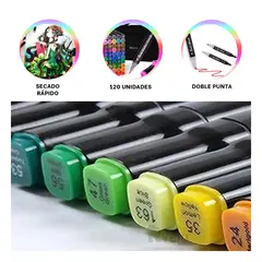 GENERICO - Kit de Plumones de 120 Unidades Y+Regalo Stickers