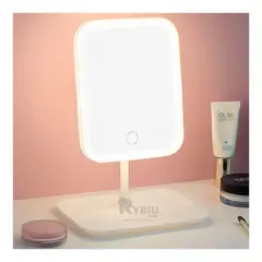 GENERICO - Espejo de Maquillaje Led en Blanco Y+Papel de Regalo