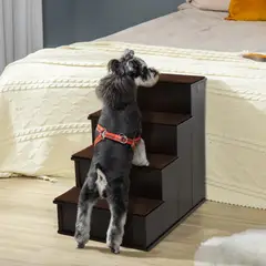 GENERICO - Escalera para Mascotas Taro Negro R&R MUEBLES