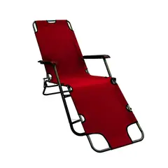 GENERICO - Silla Terraza Playera Piscina Reclinable Plegable Roja