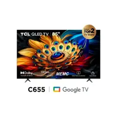 TCL - TELEVISOR SMART TV QLED 85 GOOGLE TV 85C655