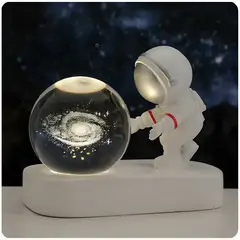GENERICO - Lámpara Esfera 3D con Luz LED Universo de Diseño Astronauta