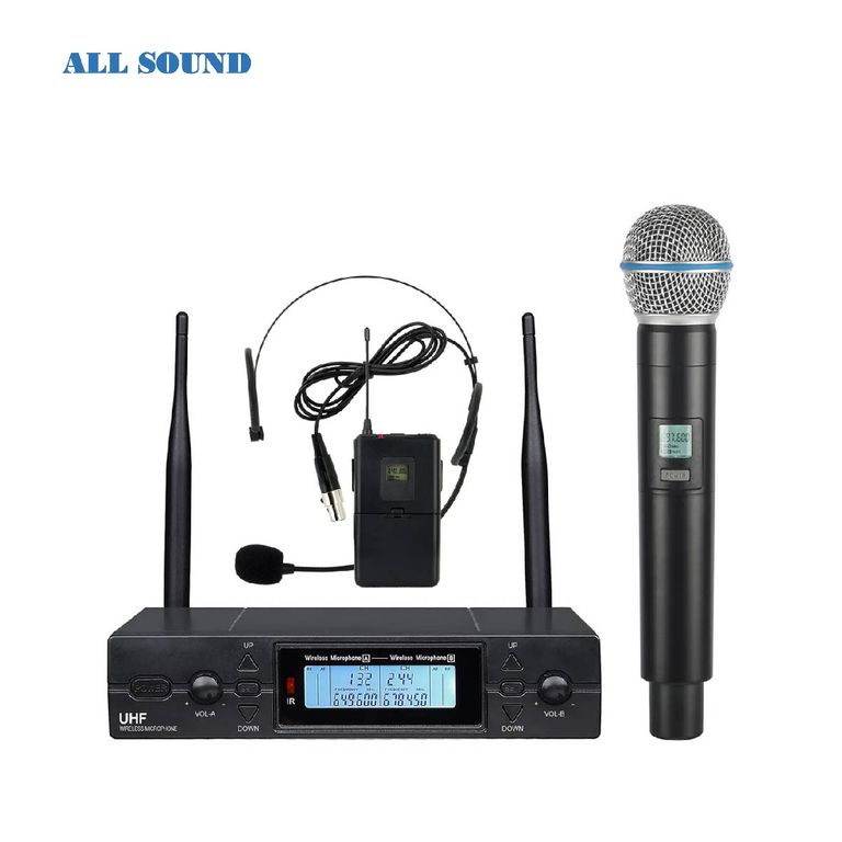 MICROFONO PROFESIONAL UHF DUAL CON MALETIN DE ALUMINIO