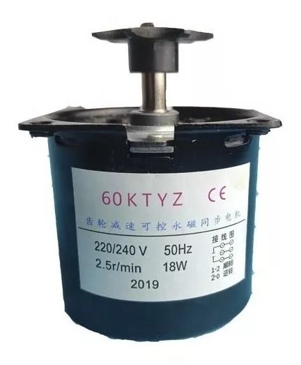 Motor Para Incubadora Con Piñon 18w 220v 60ktyz