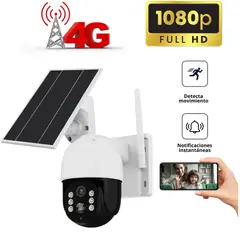 SEISA - CAMARA DE SEGURIDAD PTZ 4G PRO PARA EXTERIOR CON PANEL SOLAR CON CHIP