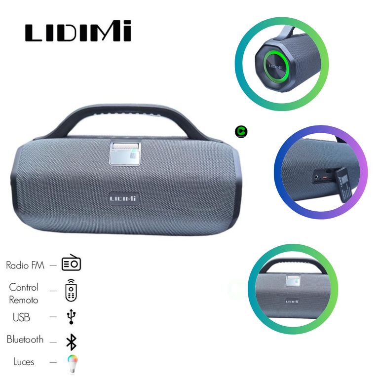 PARLANTE BOOMBOX LD-S011AC ORIGINAL - GRIS