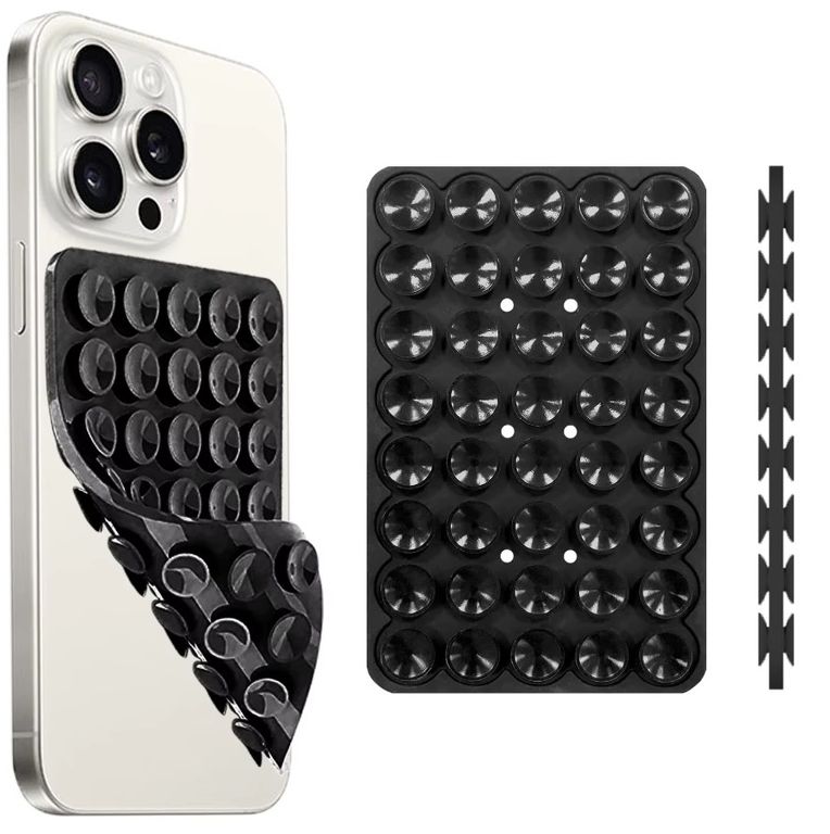Ventosa para celular chupon para carcasa sujetador Negro-doble cara