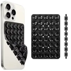 GENERICO - Ventosa para celular chupon para carcasa sujetador Negro-doble cara