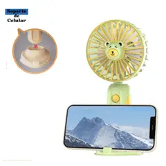 OEM - VENTILADOR PORTÁTIL KWAII CARGA USB PORTA CELULAR verde