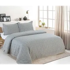 CASATEX - Cubrecama + Fundas de Almohada 2 Plazas - 100% Algodón