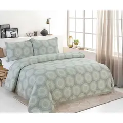 CASATEX - Cubrecama + Fundas de Almohada 2 Plazas - 100% Algodón