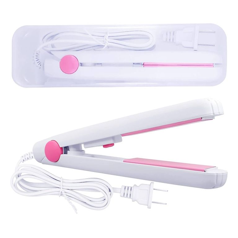 Mini Plancha de Cabello Blanco