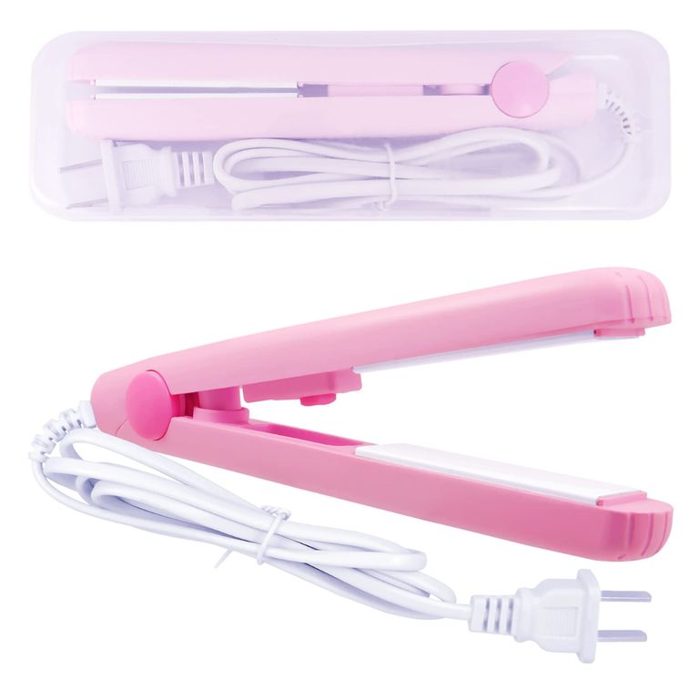 Mini Plancha de Cabello Rosado