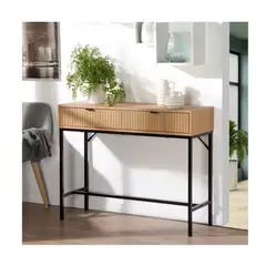 GENERICO - Mesa Consola Recibidor Selene 2 Cajones R&R MUEBLES