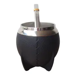 GENERICO - Matero Mate Torpedo de Acero Inoxidable Negro