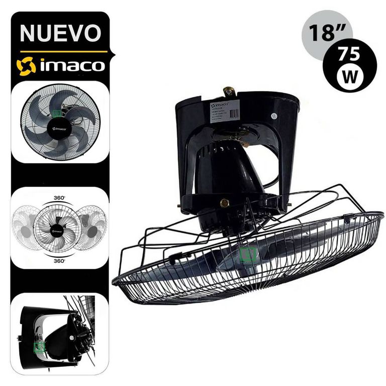 Ventilador de techo OCF7919 Orbital 75 Watts Negro
