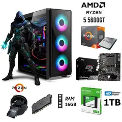 AMD - Computadora PC GAMER RYZEN 5 5600GT 3.2Ghz RAM 16GB DISCO SOLIDO SSD 1TB