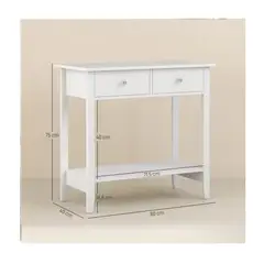 GENERICO - Mesa Consola Recibidor Vintage Roman Blanco R&R MUEBLES