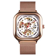 SKMEI - Reloj 9184 MECANICO Tourbillon AUTOMATICO Correa Acero_.