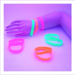 GENERICO - Pulsera de silicona para fiesta Neón concierto Pack 24
