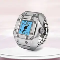 GENERICO - ANILLO RELOJ DE METAL PARA HOMBRE Y MUJER ESTILO VINTAGE
