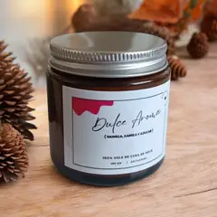 GENERICO - Vela Aromática de Cera de Soja – Vainilla Canela y Pasas 100 Gr.