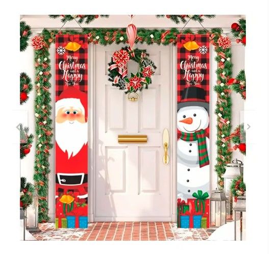 Decoraciones De Navidad Para Puertas Adornos 180x30cm