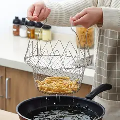 GENERICO - Canastilla Escurridora Para Frituras y Verduras De Acero Inoxidable