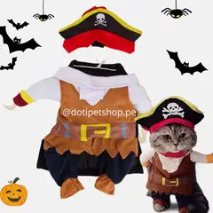 GENERICO - DISFRAZ PARA MASCOTA PIRATA - TALLA S