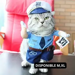 GENERICO - DISFRAZ PARA MASCOTA POLICIA - TALLA XL