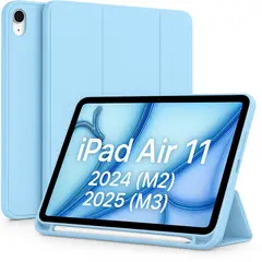 GENERICO - Funda Smart Case Para iPad Air 11 M3 2025 M2 2024 - Celeste