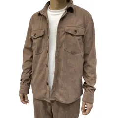 ABORIGEN - Camisaco de Corduroy Marron de Hombre - Casaca -