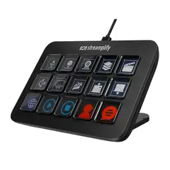 STREAMPLIFY - Streaming Deck LCD 15 Keys W/HUB Black