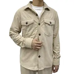 ABORIGEN - Camisaco de Corduroy Beige de Hombre - Casaca -
