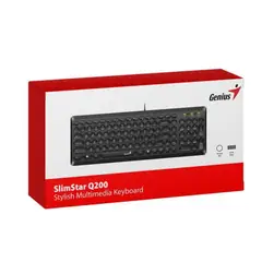 GENIUS - TECLADO SLIMSTAR Q200 31310020401 USB MULTIMEDIA SP BLACK