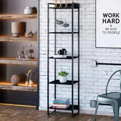 TU MESITA - Estante Industrial Marín color Negro 5 repisas