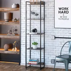 TU MESITA - Estante Industrial Marín color Marrón 5 repisas