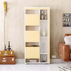 TU MESITA - Estante Multifuncional Shantal color BlancoDuna 3 puertas