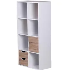 TU MESITA - Estante Multiusos Aliza color BlancoMarrón 1Puerta 2Cajones