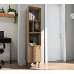 TU MESITA - Librero Clásico Remy color Marrón 1 puerta