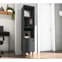 TU MESITA - Librero Clásico Remy color Negro 1 puerta