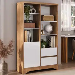 TU MESITA - Librero Moderno Olmos color MarrónBlanco