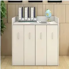 TU MESITA - Librero Moderno 4 Cajs en vertical cu cRuedas Piero Blanco